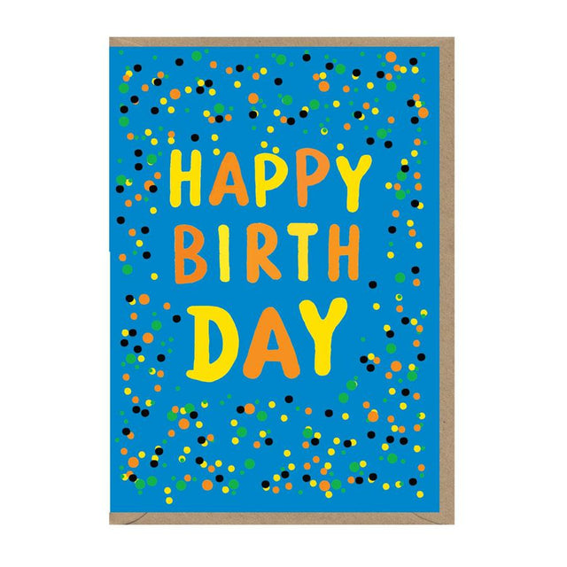Birthday Blue Neon Card