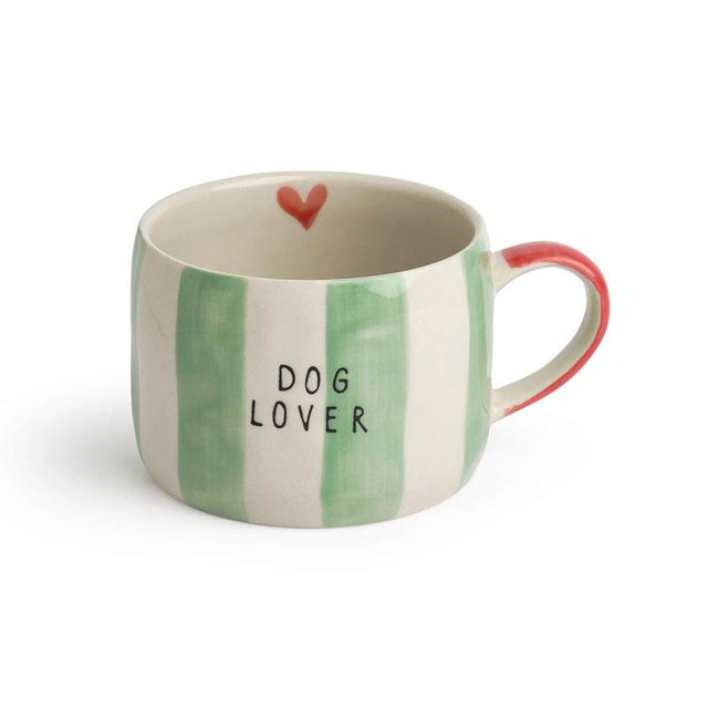 Green Stripes Dog Lover Mug