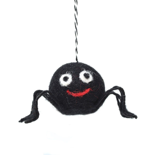 Spider Felt Hanging Decoration Close Up
