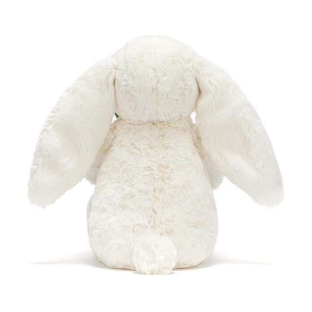 Jellycat Cream Bunny with Plant Back Facing