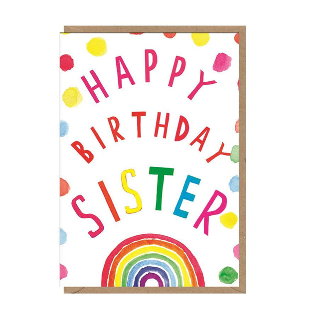 Sister Rainbow Birthday Card