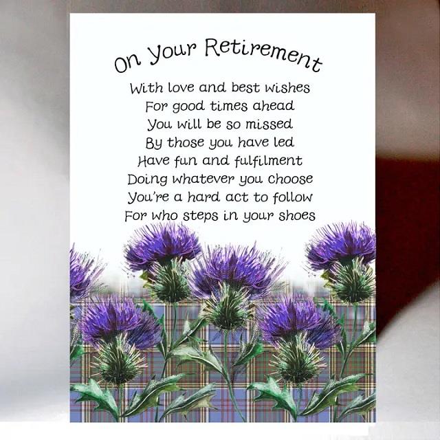 On Your Retirement Poem Card