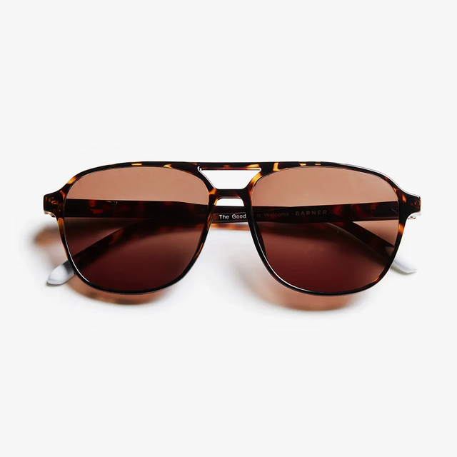 Brad Glossy Tortoise Shell Sunglasses Front view