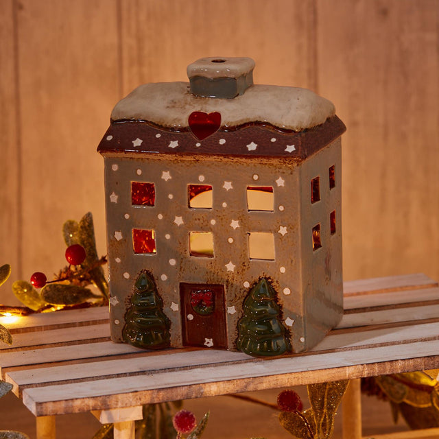Christmas House Tealight Holder