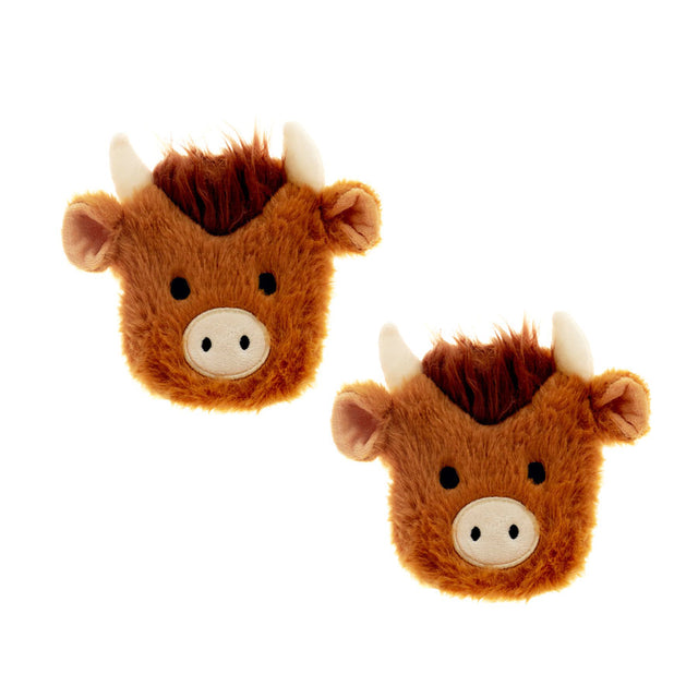 Highland Cow Hand Warmer Set Close Up