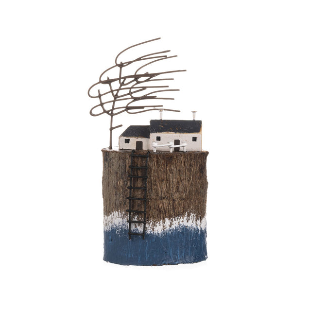 Shoeless Joe Croft on a Cliff Wooden Block Decoration