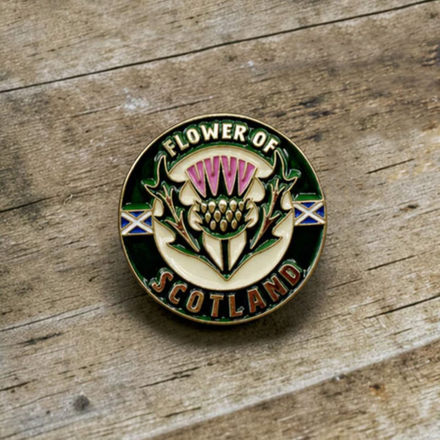 Big Country Flower Of Scotland Round Enamel Pin Badge