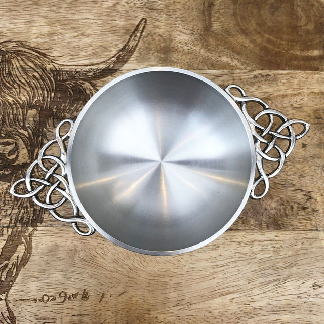 Large Celtic Knot Quaich with Satin Finish