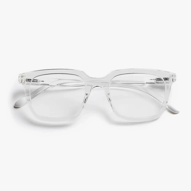 Barner Holly Glossy Clear Crystal Reading Glasses - Strength 1 Front