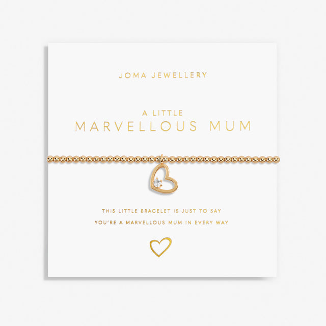 A Little Marvellous Mum Gold Charm Bracelet
