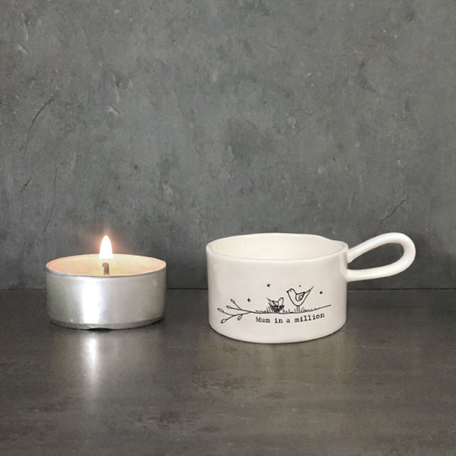Mum in a Million Handled Tea Light Holder