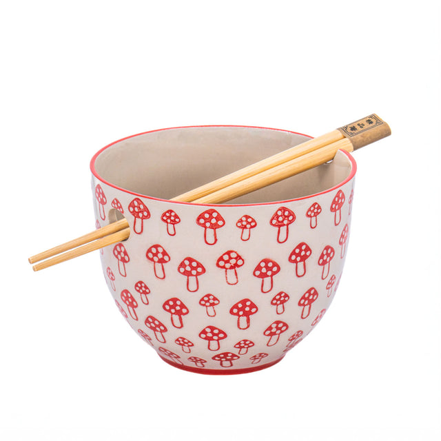 Sass and Belle Mushroom Noodle Bowl with Chopsticks