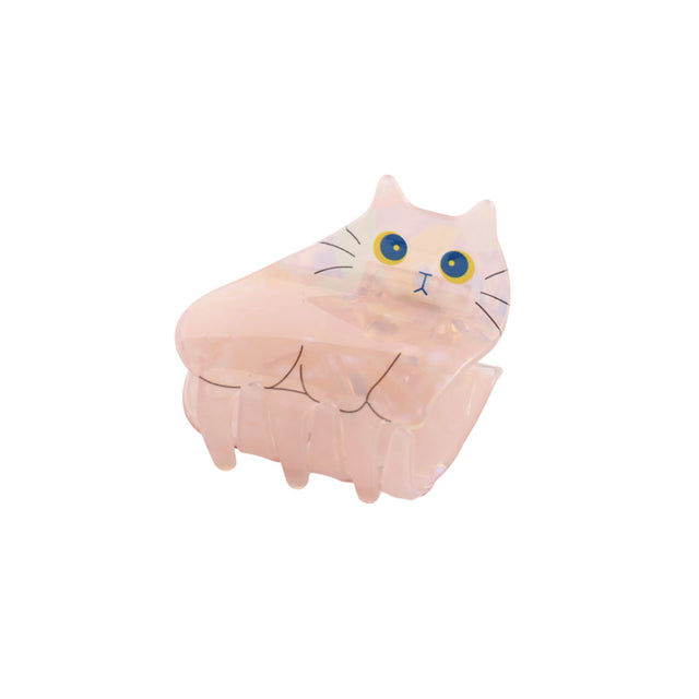 Pastel Pink Cat Hair Claw Clip