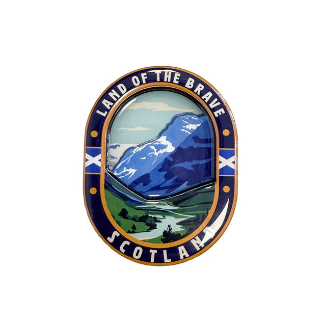 Big Country Land Of The Brave Oval 3D Magnet