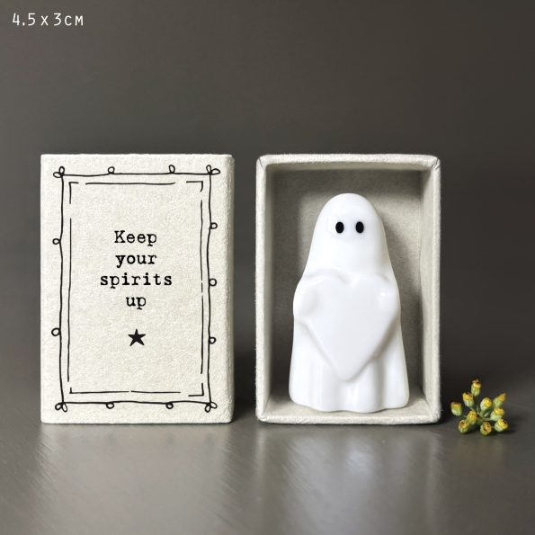 Spirits Up Ghost Porcelain Matchbox Decoration
