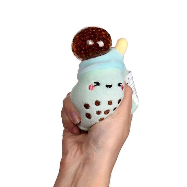 Bubble Tea Plush Squeezy Toy Close Up