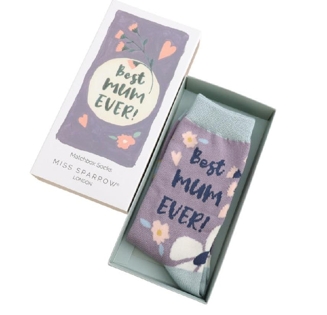 Best Mum Ever Socks in Matchbox