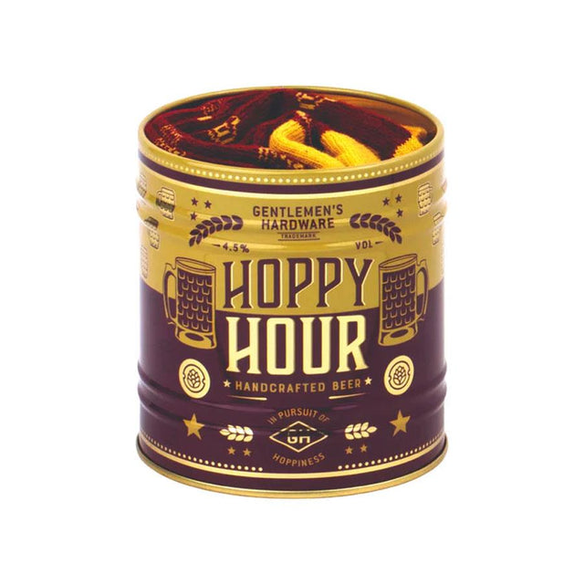 Beer Socks in a Can Storage Tin