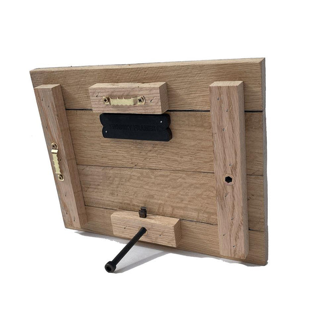 Dark Blue Kiln Loch Whisky Barrel Frame Back Facing