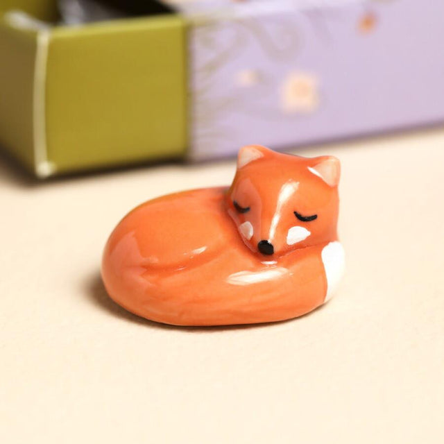 Fox Matchbox Ceramic Token Close Up