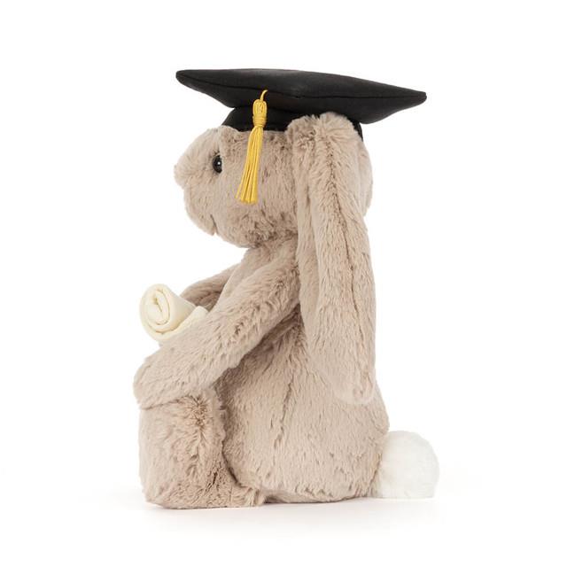 Jellycat Bashful Bunny Graduation Outfit Side Facing