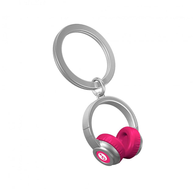 Pink Headphones Keyring Close Up