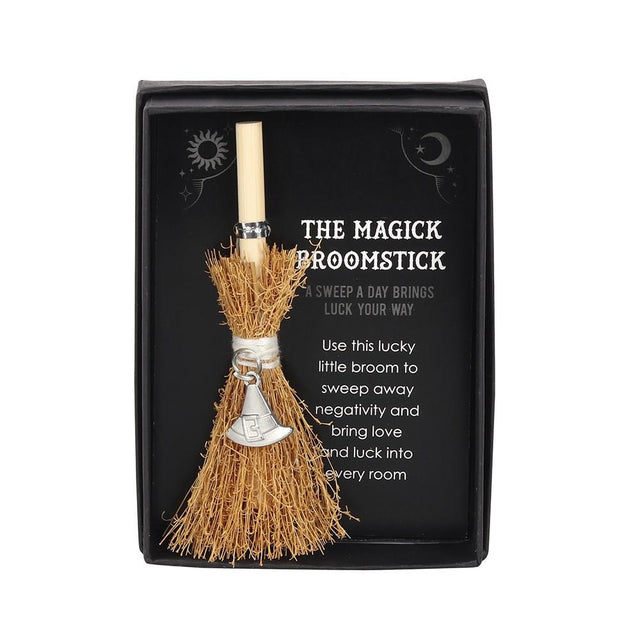 Witch Hat Mini Broomstick Front View