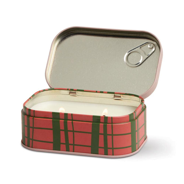Strawberry Printed Tin Candle Close Up