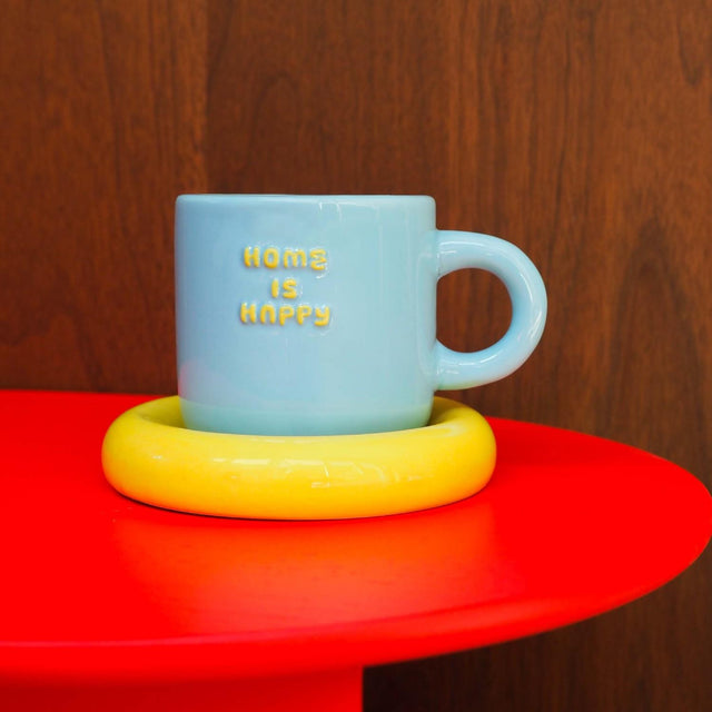 Home Is Happy Mug & Saucer Set