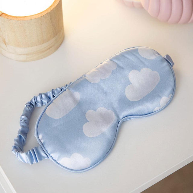 Blue & White Cloud Eye Mask