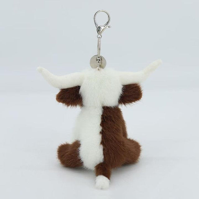 Texas Longhorn Cow Keyring Back Facing