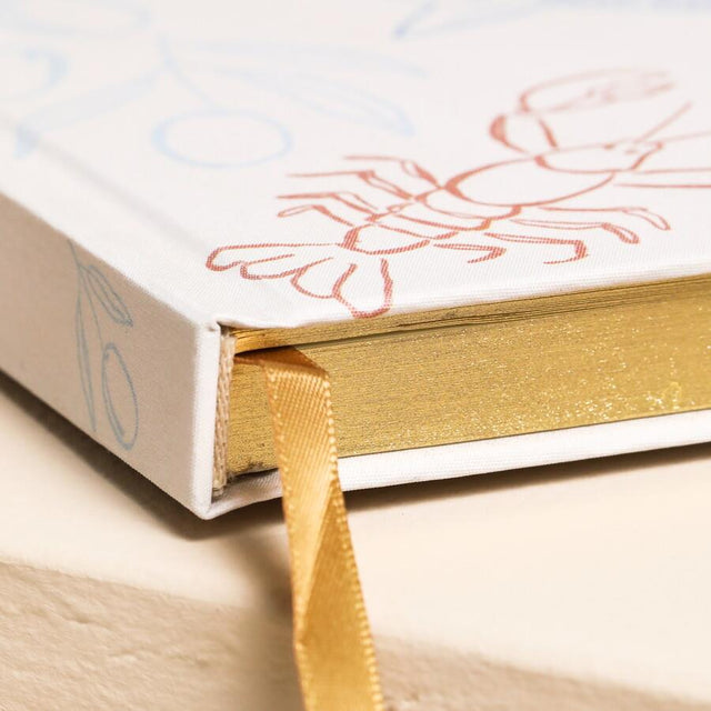 Cream Linen Favourite Recipes Cookbook Journal Close Up