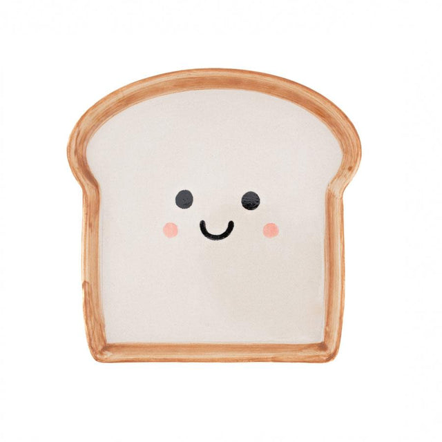 Bread Slice Snack Plate Front Facing