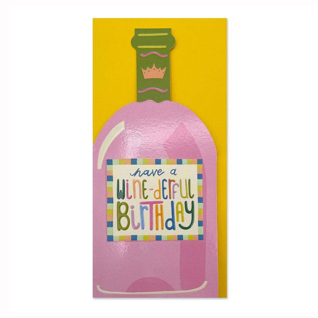 Have a Wine-derful Birthday Botle Shape Card