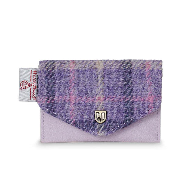 Islander Harris Tweed Purple Tartan Card Purse