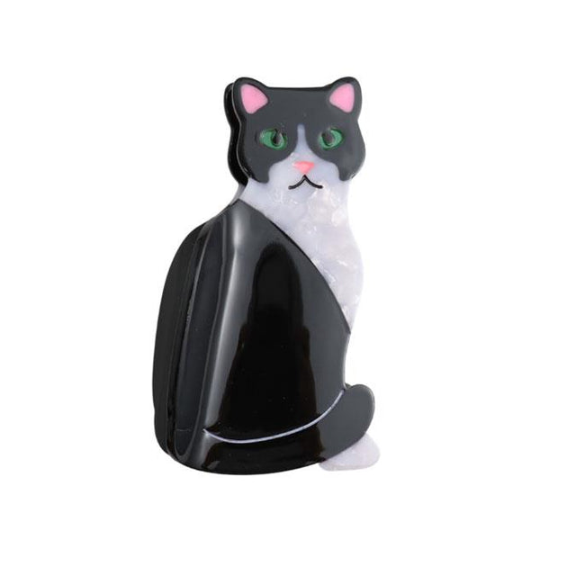 Black Cat Hair Claw Clip