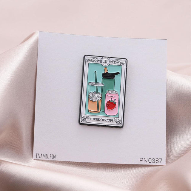 Three Of Cups Card Pin
